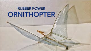 FLYING BIRD ORNITHOPTER MECHANISM RUBBER BAND POWERED [upl. by Papp]