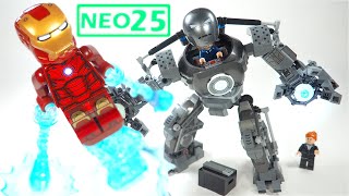 LEGO Marvel Infinity Saga Iron Man Iron Monger Mayhem review Lego 76190 set Stop Motion Build Review [upl. by Hahseram]