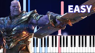 Avengers Endgame  Portals Slow Easy Piano Tutorial [upl. by Wier]