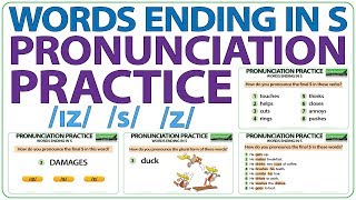 English Pronunciation Practice  How do you pronounce words ending in S [upl. by Anniahs561]