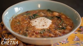 Delicious Lentils Chickpeas and Spinach soup [upl. by Davey]