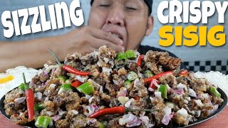 SIZZLING CRISPY SISIG  COOKING MUKBANG ASMR [upl. by Ylime508]