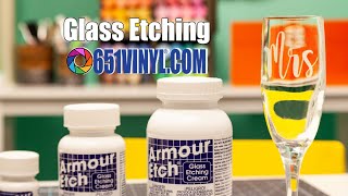 How to Etch Glass with Armour Etch Cream and Vinyl [upl. by Macfadyn492]