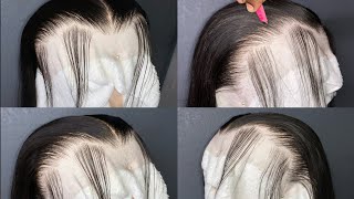 How to PLUCK YOUR LACE FRONTAL  Beginner Friendly  MyFirstWig [upl. by Kenleigh]