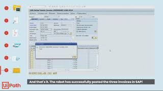 RPA Demo Automated Invoice Processing in SAP [upl. by Dannica846]