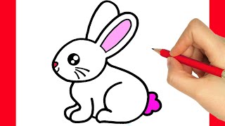 COMO DIBUJAR UN CONEJO DE PASCUA  DIBUJAR UN CONEJITO DE PASCUA [upl. by Rosalind]