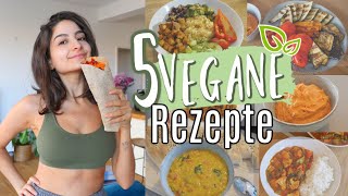 5 leckere VEGANE Rezepte   FOOD DIARY [upl. by Alleunam]