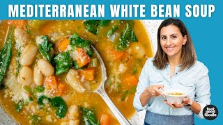 SIMPLE Mediterranean White Bean Soup [upl. by Nylorahs]