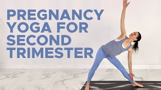 Pregnancy Yoga Second Trimester 30 Minute Prenatal Yoga [upl. by Audri]