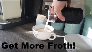 How to Get More Froth from Your Nespresso Coffee Aeroccino  Nespresso tips and help [upl. by Sup]