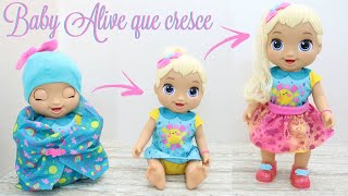 NOVA BABY ALIVE QUE CRESCE  BABY ALIVE GROWS UP [upl. by Teemus139]