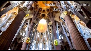 360° view Inside La Sagrada Família in Barcelona Spain [upl. by Agosto400]