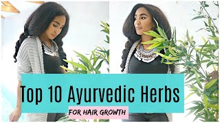 Top 10 Ayurvedic Herbs For Hair Growth  Hair growth challenge [upl. by Arbas]