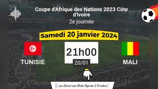 CAN 2023  Tunisie vs Mali en direct sur Bein Sports 2 France  20012024 à 21 h [upl. by Loleta471]