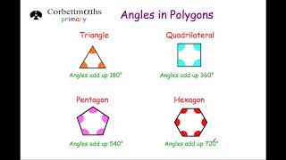 Angles in Polygons  Primary [upl. by Mindi]