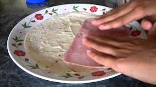 How to Make a TurkeyHam wrap [upl. by Kristyn673]