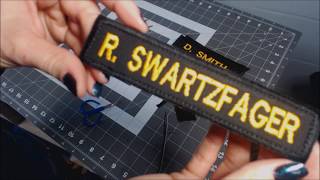 How to make embroidered name badges patches tags embroidery [upl. by Dorrej]