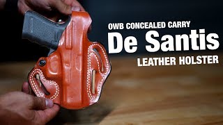 OWB Leather Holster for Concealed Carry  De Santis Review [upl. by Nora]