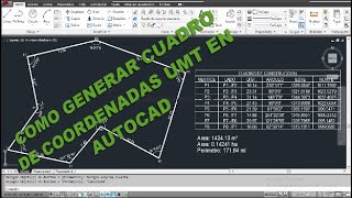 COMO SACAR COORDENADAS EN AUTOCAD  FACIL [upl. by Atsed]