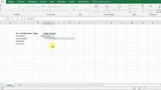 Vor und Nachnamen in Excel trennen [upl. by Kalasky]