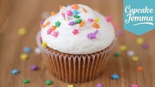 The Perfect Vanilla Cupcake Recipe  Cupcake Jemma [upl. by Haridan876]