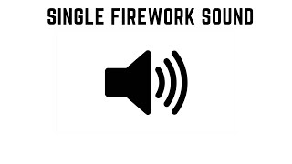 Single Firework Sound Effects ✨💥✨✨ [upl. by Yevreh]