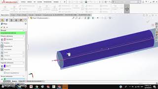 Como hacer agujeros en cilindros con solid works [upl. by Shannan495]