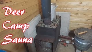 How Our Off Grid Wood Stove Sauna Works [upl. by Charlean205]