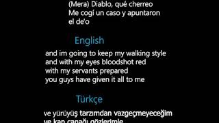 Don Omar  Bandolero English Spanish Türkçe lyrics [upl. by Enyamrahs]