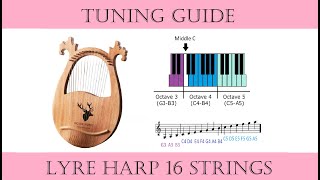 Lyre Harp Tuning Guide With Actual Lyre harp sound [upl. by Ensoll]