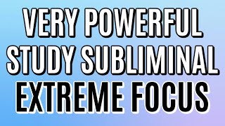 Study Subliminal  Improve Concentration Focus and Memory [upl. by Merridie55]