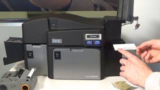 FARGO DTCii Plus  How to clean the card printer using an adhesive card [upl. by Nuhsyar]