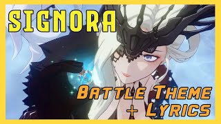 La Signora Battle Theme  Official Lyrics  Genshin Impact OST [upl. by Earezed]