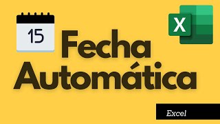 Como poner la fecha en EXCEL y que se actualice Automáticamente [upl. by Seni]