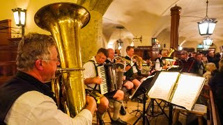 Hofbrauhaus Beer Hall during Oktoberfest 2017 Munich Germany [upl. by Revkah]