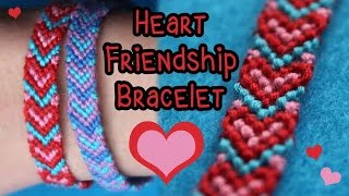 Tutorial Heart Friendship Bracelet 3 Colors ♥ [upl. by Aidualc]