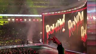 Rowdy Ronda Rousey Entrance at WWE WrestleMania 35 from MetLife Stadium 4719 [upl. by Anilrac]