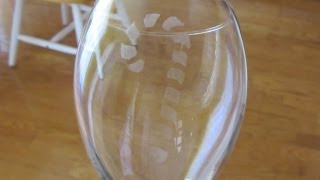 Glass Etching Craft How to create custom Wine Glasses [upl. by Cherye]