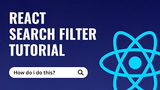 Search Filter React Tutorial  Search Bar in React [upl. by Raffarty]