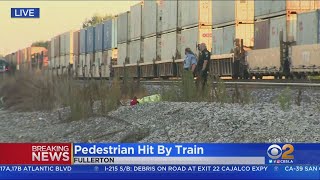 Pedestrian Struck Killed By Train In Fullerton [upl. by Launcelot]