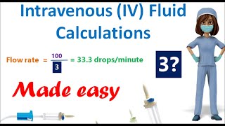 IV fluid calculations  Intravenous fluid calculations  IV Drip rate Calculations  Dropsminute [upl. by Weasner704]