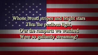 USA National Anthem Lyrics HD [upl. by Atirak952]