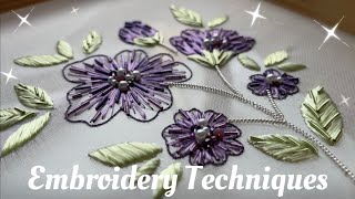 Embroidery Techniques  Floral Design [upl. by Assele]