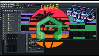 Making Synthwaveretrowave on lmms [upl. by Hctub]