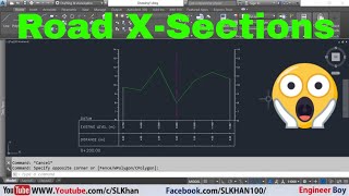 How to Draw Road Cross Section in AutoCAD   Land surveying [upl. by Ednihek833]