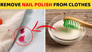 Easy Way to Remove Nail Polish from Clothes Jeans amp Fabric With Acetone [upl. by Ellehcear]