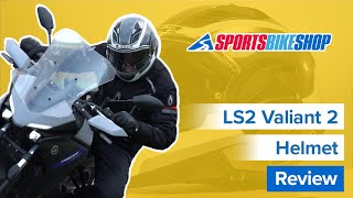 LS2 Valiant 2 flipup motorcycle helmet review  Sportsbikeshop [upl. by Roinuj]