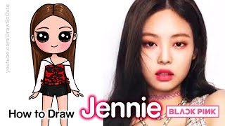 How to Draw Jennie  BlackPink Kpop [upl. by Anniken]