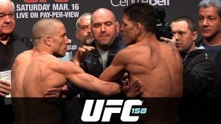 UFC 158 StPierre vs Diaz Weighin Highlight [upl. by Yim256]