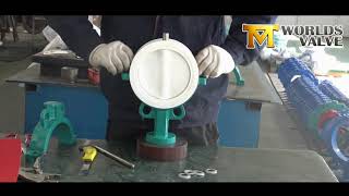 PTFE coated butterfly valve assembly process [upl. by Eserehs]